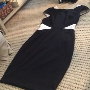 jax black and white dress